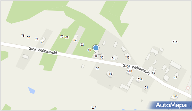 Stok Wiśniewski, Stok Wiśniewski, 58, mapa Stok Wiśniewski
