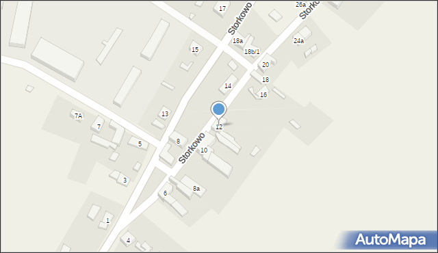 Storkowo, Storkowo, 12, mapa Storkowo