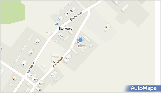 Storkowo, Storkowo, 36/1, mapa Storkowo