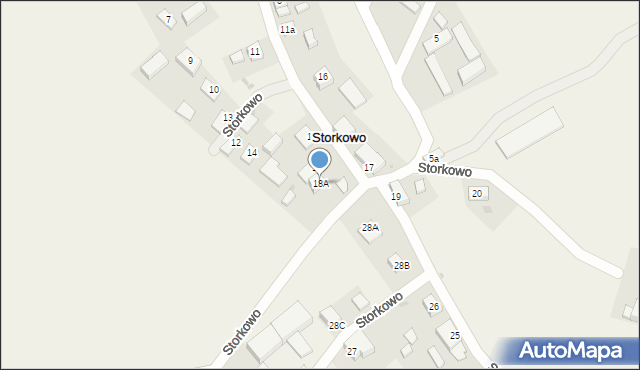 Storkowo, Storkowo, 18A, mapa Storkowo