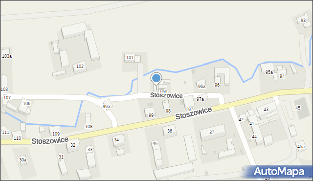 Stoszowice, Stoszowice, 100a, mapa Stoszowice