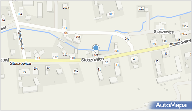 Stoszowice, Stoszowice, 109, mapa Stoszowice
