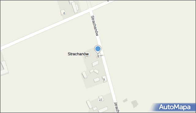 Strachanów, Strachanów, 8, mapa Strachanów