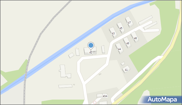 Strachocin, Strachocin, 42, mapa Strachocin