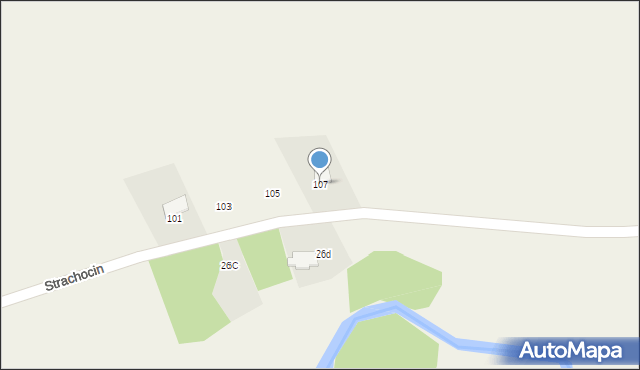 Strachocin, Strachocin, 107, mapa Strachocin