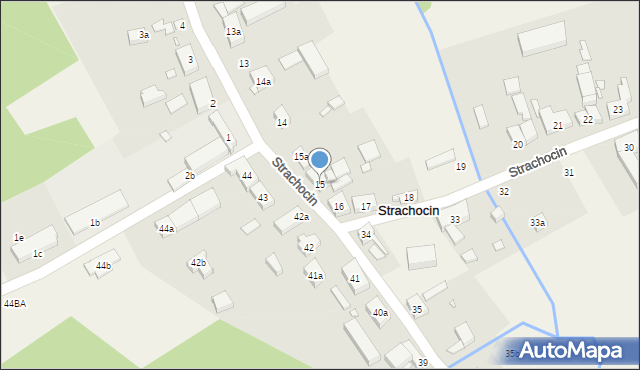 Strachocin, Strachocin, 15, mapa Strachocin
