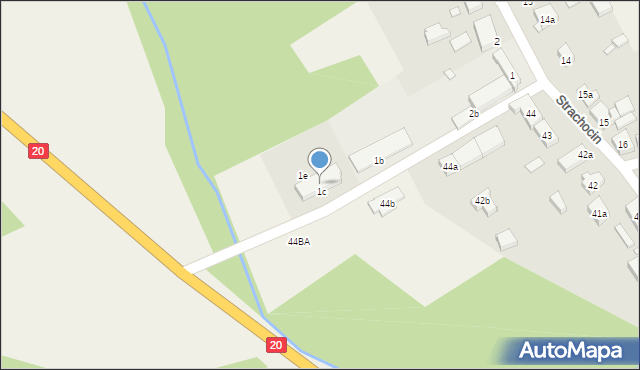 Strachocin, Strachocin, 1d, mapa Strachocin