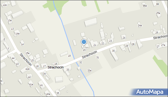 Strachocin, Strachocin, 20a, mapa Strachocin