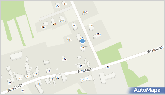 Strachocin, Strachocin, 25a, mapa Strachocin