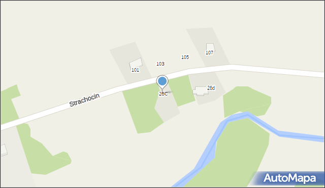 Strachocin, Strachocin, 26C, mapa Strachocin