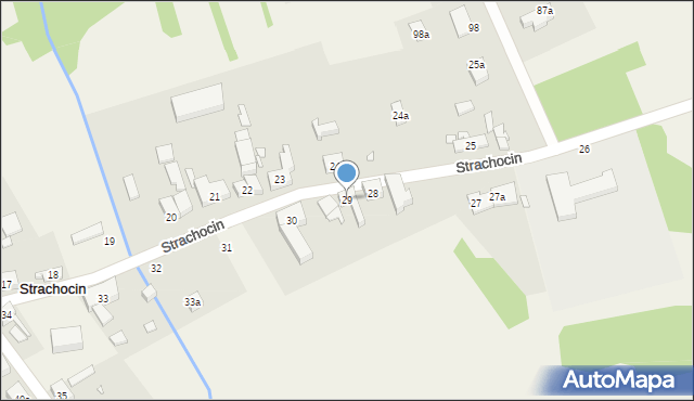 Strachocin, Strachocin, 29, mapa Strachocin