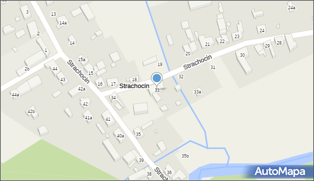 Strachocin, Strachocin, 33, mapa Strachocin
