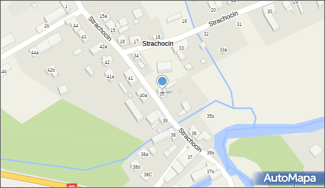 Strachocin, Strachocin, 35, mapa Strachocin