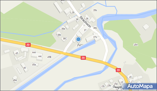 Strachocin, Strachocin, 37a, mapa Strachocin