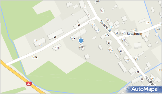 Strachocin, Strachocin, 42b, mapa Strachocin