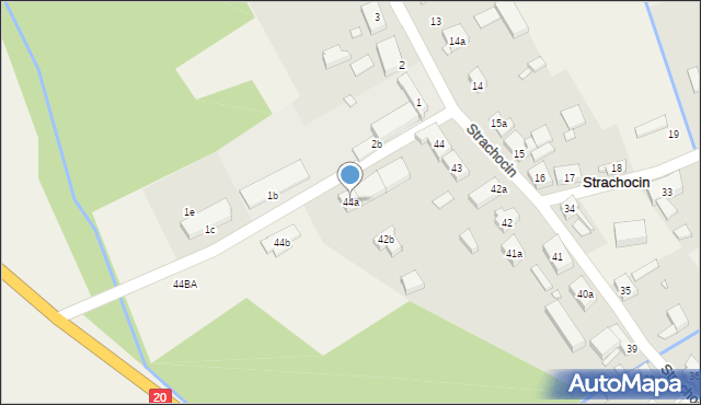 Strachocin, Strachocin, 44a, mapa Strachocin