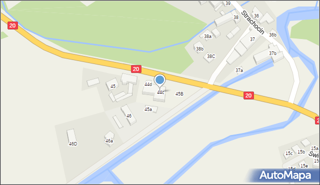 Strachocin, Strachocin, 44c, mapa Strachocin