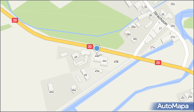 Strachocin, Strachocin, 44d, mapa Strachocin