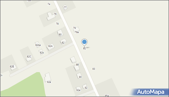 Strachocin, Strachocin, 81, mapa Strachocin