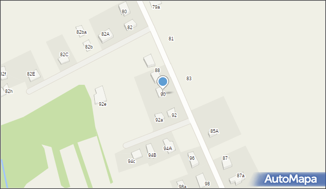 Strachocin, Strachocin, 90, mapa Strachocin