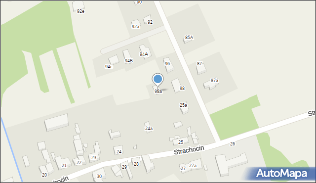Strachocin, Strachocin, 98a, mapa Strachocin