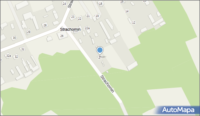 Strachomin, Strachomin, 27, mapa Strachomin