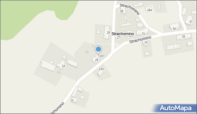 Strachomino, Strachomino, 25A, mapa Strachomino
