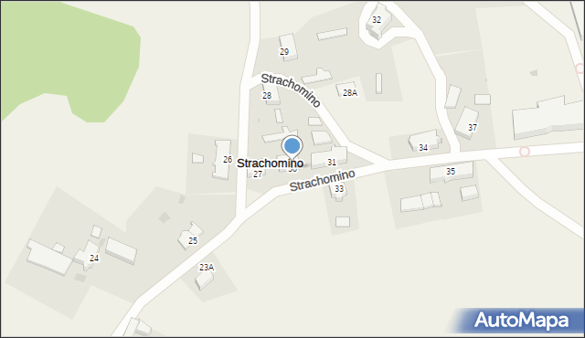 Strachomino, Strachomino, 30, mapa Strachomino