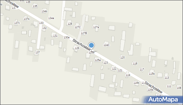 Strachosław, Strachosław, 125b, mapa Strachosław