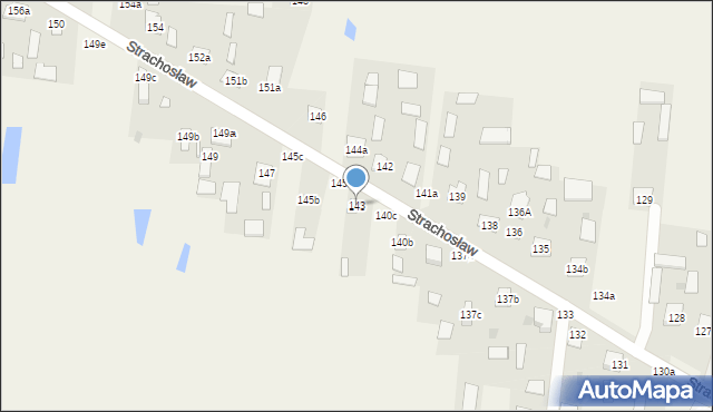 Strachosław, Strachosław, 143, mapa Strachosław