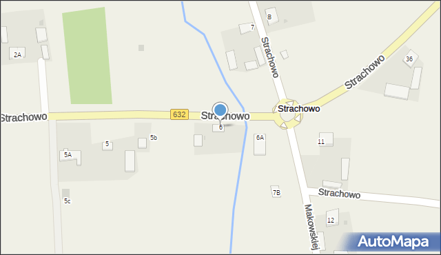 Strachowo, Strachowo, 6, mapa Strachowo