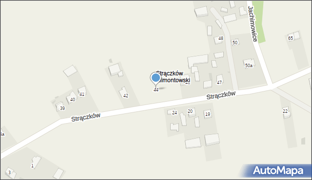 Strączków, Strączków, 44, mapa Strączków