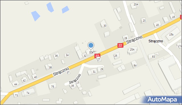 Strączno, Strączno, 32a, mapa Strączno