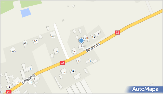 Strączno, Strączno, 4, mapa Strączno