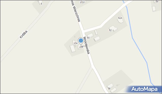 Stradomia Wierzchnia, Stradomia Wierzchnia, 106, mapa Stradomia Wierzchnia