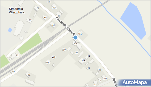 Stradomia Wierzchnia, Stradomia Wierzchnia, 90A, mapa Stradomia Wierzchnia