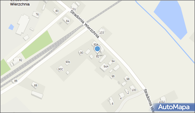 Stradomia Wierzchnia, Stradomia Wierzchnia, 92, mapa Stradomia Wierzchnia