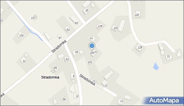 Stradomka, Stradomka, 101, mapa Stradomka