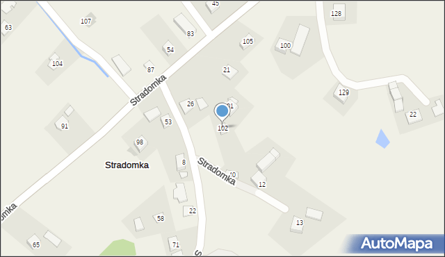 Stradomka, Stradomka, 102, mapa Stradomka