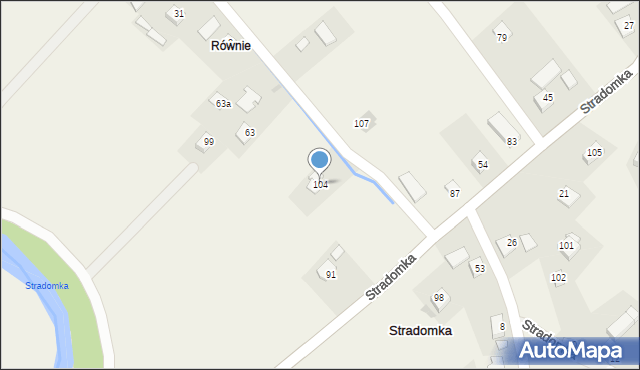 Stradomka, Stradomka, 104, mapa Stradomka