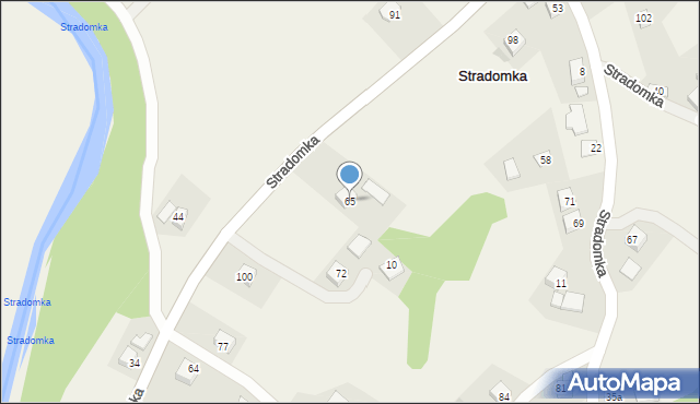 Stradomka, Stradomka, 65, mapa Stradomka
