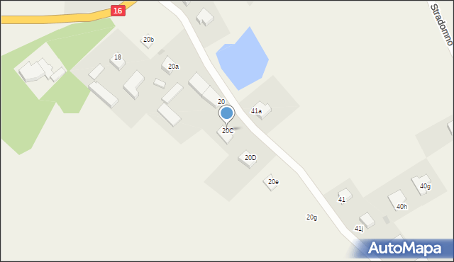 Stradomno, Stradomno, 20C, mapa Stradomno