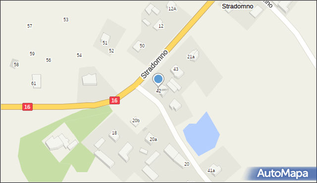 Stradomno, Stradomno, 42, mapa Stradomno
