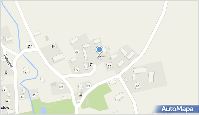 Stradów, Stradów, 26, mapa Stradów