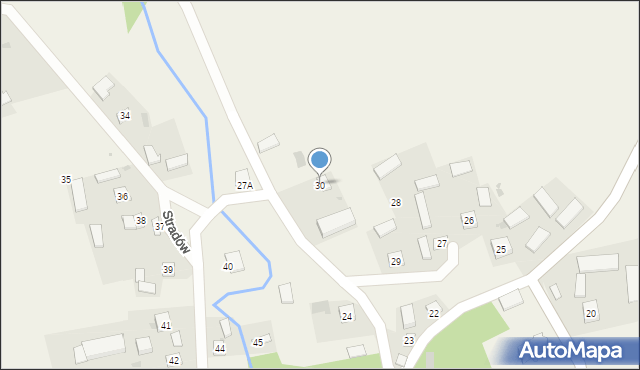 Stradów, Stradów, 30, mapa Stradów