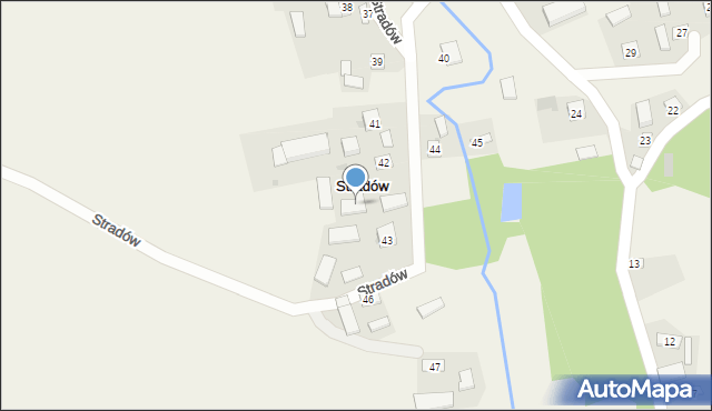 Stradów, Stradów, 42a, mapa Stradów