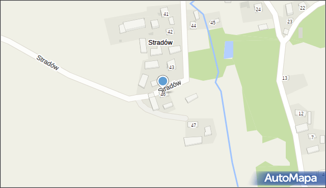Stradów, Stradów, 46, mapa Stradów