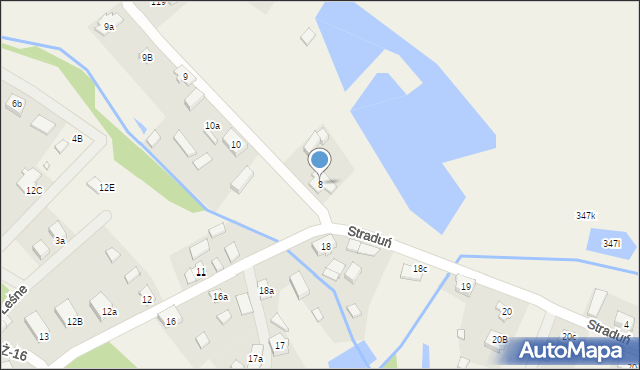 Straduń, Straduń, 8, mapa Straduń