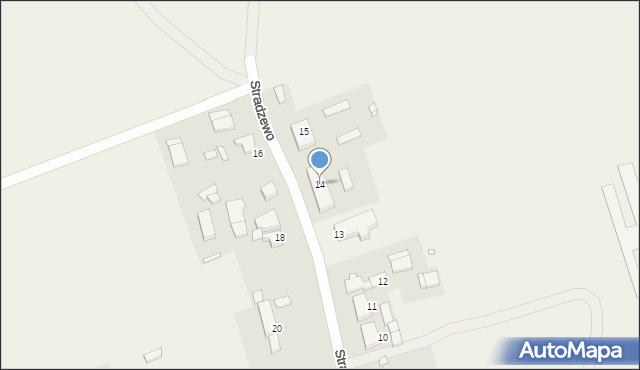 Stradzewo, Stradzewo, 14, mapa Stradzewo