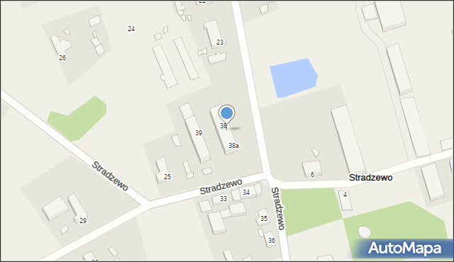 Stradzewo, Stradzewo, 38b, mapa Stradzewo